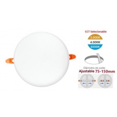 Downlight panel LED Redondo SIN MARCO 170mm 18W CCT, corte ajustable 75 a 150mm